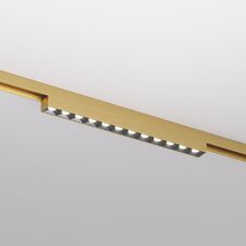 Denkirs DK5771-SB Светильник для трека SHINE GRILL со светодиодом, L231*W19*H27, 48V DC, 10W, RA?90, 3000K, IP20, сатинированная латунь, алюминий