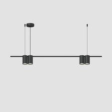 Denkirs DK4061-BK Подвесной светильник ORBIT, IP20, 4xGU10 LED до 15 Вт, черный матовый, алюминий