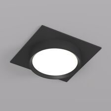 Denkirs DK2091-BK Встраиваемый светильник FLAT, IP 20, до 15 Вт, GX53, LED, черный, алюминий