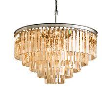 Delight Collection KR0387P-10A chrome/amber Люстра Odeon 10A chrome/amber