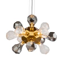 Delight Collection KR1197P-12 brass, smoky/clear Люстра