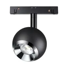 NOVOTECH 358393 SHINO NT20 073 черный/хром Трековый светильник для низковольтного шинопровода IP20 LED 4000K 10W 48V FLUM