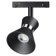 NOVOTECH 358400 SHINO NT20 054 черный/хром Трековый светильник для низковольтного шинопровода IP20 LED 4000K 10W 48V FLUM