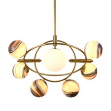 Delight Collection KG1122P-7B brass Люстра Planet 7B brass