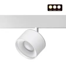 NOVOTECH 358979 SHINO NT22 071 белый Трековый светильник для низковольного шинопровода с переключ. цв. температуры IP20 LED 3000К\4000К\6000К 12W вниз + 3W вве