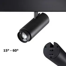 NOVOTECH 359207 SHINO NT23 070 черный Трековый светильник для низков. шинопровода с переключ. цветовой температуры и мощности IP20 LED 3000К\4000К\6000К 5W/9W/
