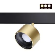NOVOTECH 358981 SHINO NT22 071 бронза св. Трековый светильник для низковольного шинопровода с переключ. цв.температуры IP20 LED 3000К\4000К\6000К 12W вниз + 3W