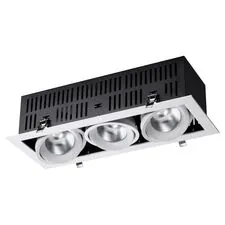 NOVOTECH 358442 SPOT NT20 266 бел/черн Встраиваемый карданный светильник IP20 LED 4000К 3*24W 100-265V GESSO