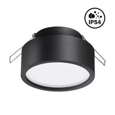NOVOTECH 358904 SPOT NT22 337 черный Встраиваемый влагозащищенный светильник IP54 LED 4000K 10W 220V MAY