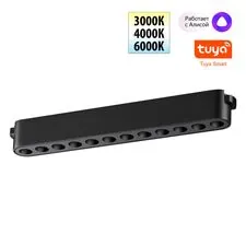 NOVOTECH 359459 SHINO NT24 000 черный Трековый смарт-светильник для низковольтного шинопровода с двумя режимами работы IP20 LED 12W 24V 3000-6000K EASY