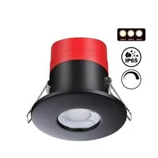 NOVOTECH 358638 SPOT NT21 273 черный Светильник встраиваемый светодиодный диммируемый, смена цв. температуры IP65 LED 3000К\4000К\5000К 8W 220V REGEN
