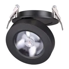 NOVOTECH 357983 SPOT NT19 279 черный Встраиваемый светильник IP20 LED 3000К 12W 220V GRODA