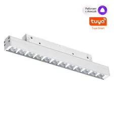 NOVOTECH 359487 SHINO NT24 000 белый Трековый низковольт. Светильник диммир. со сменой цв.температуры, пульт ДУ/Tuya Smart Life IP20 LED 12W 48V 3000-6500K FLUM