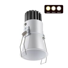 NOVOTECH 358906 SPOT NT22 268 белый Встраиваемый светодиодный светильник с переключателем цветовой температуры IP20 LED 3000К\4000К\6000К 7W 220V LANG