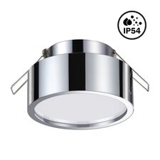 NOVOTECH 358905 SPOT NT22 337 хром Встраиваемый влагозащищенный светильник IP54 LED 4000K 10W 220V MAY