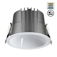NOVOTECH 359428 SPOT NT24 000 белый Светильник встраиваемый с переключателем цв. температуры IP65 LED 20W 170-265V 3000К\4000К\6000К LANG