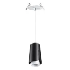 NOVOTECH 370830 SPOT NT22 315 черный Светильник встраиваемый, провод 2м IP20 GU10 9W 220V TULIP
