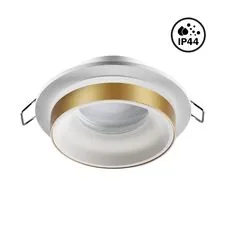 NOVOTECH 370783 SPOT NT21 334 белый/золото Светильник встраиваемый влагозащищенный IP44 GU10 9W 220V WATER