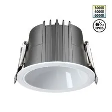 NOVOTECH 359426 SPOT NT24 000 белый Светильник встраиваемый с переключателем цв. температуры IP65 LED 15W 170-265V 3000К\4000К\6000К LANG