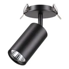 NOVOTECH 370416 SPOT NT19 317 черный Встраиваемый светильник IP20 GU10 50W 220V PIPE