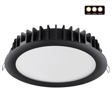NOVOTECH 358954 SPOT NT22 270 черный Встраиваемый светодиодный светильник с переключателем цветовой температуры IP20 LED 3000К\4000К\6000К 20W 220V LANTE