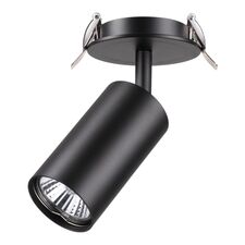 NOVOTECH 370416 SPOT NT19 317 черный Встраиваемый светильник IP20 GU10 50W 220V PIPE