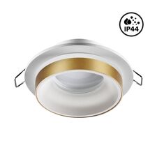 NOVOTECH 370783 SPOT NT21 334 белый/золото Светильник встраиваемый влагозащищенный IP44 GU10 9W 220V WATER