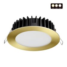 NOVOTECH 358953 SPOT NT22 270 бронза светлая Встраиваемый светодиодный светильник с переключателем цветовой температуры IP20 LED 3000К\4000К\6000К 15W 220V LAN
