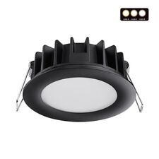 NOVOTECH 358948 SPOT NT22 270 черный Встраиваемый светодиодный светильник с переключателем цветовой температуры IP20 LED 3000К\4000К\6000К 10W 220V LANTE