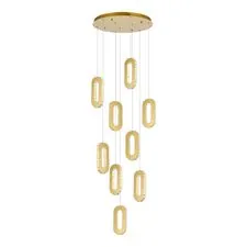 ST LUCE SL6506.203.09 Светильник подвесной Золотистый/Золотистый, Прозрачный LED 9*9W 3000K