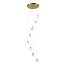 ST LUCE SL6114.203.08 Светильник подвесной Золотистый/Прозрачный LED 8*3W 3000K