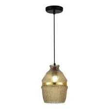 ST LUCE SL1661.403.01 Светильник подвесной Черный/Янтарный E27 1*40W