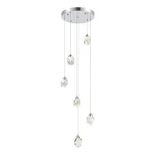 ST LUCE SL6114.103.06 Светильник подвесной Хром/Прозрачный LED 6*3W 3000K