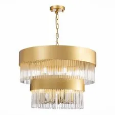 ST LUCE SL1225.203.09 Люстра подвесная Золотистый/Золотистый, Прозрачный E14 9*40W