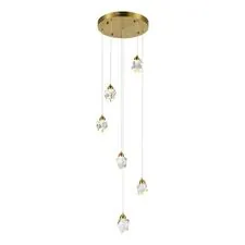 ST LUCE SL6114.203.06 Светильник подвесной Золотистый/Прозрачный LED 6*3W 3000K