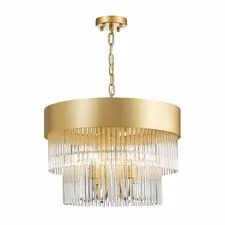 ST LUCE SL1225.203.06 Люстра подвесная Золотистый/Золотистый, Прозрачный E14 6*40W