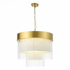 ST LUCE SL1352.203.09 Люстра подвесная Золотистый/Белый, Прозрачный E14 9*40W