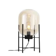 ST LUCE SL1050.505.01 Прикроватная лампа Черный/Коньячный E27 1*40W (из 2-х коробок)