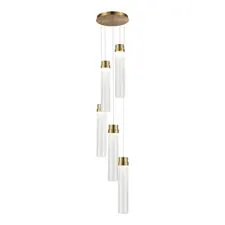ST LUCE SL6236.303.05 Светильник подвесной Латунь/Прозрачный LED 5*12W 4000K