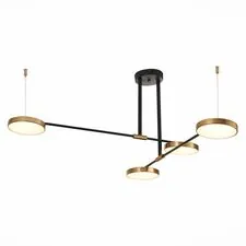 ST LUCE SL1605.403.04 Светильник подвесной Черный/Латунь, Белый LED 4*8,5W 3000K