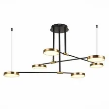 ST LUCE SL1605.403.06 Светильник подвесной Черный/Латунь, Белый LED 6*7,5W 3000K