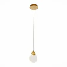 ST LUCE SL6104.203.01 Подвес Золотистый/Прозрачный,С пузырьками воздуха LED 1*3W 3000K