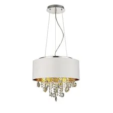 ST LUCE SL1350.503.04 Светильник подвесной Хром/Белый, Золотистый, Прозрачный E14 4*40W