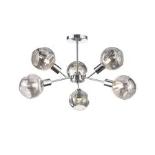 EVOLUCE SLE155102-06 Светильник потолочный Хром/Дымчатый E14 6*60W