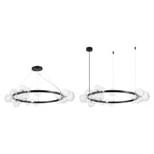ST LUCE SL1165.403.24 Светильник подвесной Черный/Прозрачный G4 24*5W