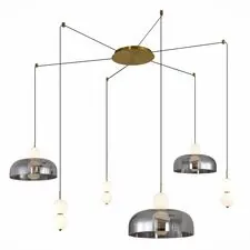 ST LUCE SL6112.202.42 Светильник подвесной Золотистый/Молочно-Белый,Прозрачно-Дымчатый LED 1*42W