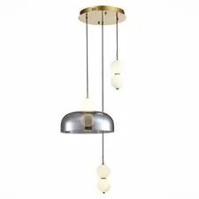 ST LUCE SL6112.203.21 Светильник подвесной Золотистый/Молочно-Белый,Прозрачно-Дымчатый LED 1*21W