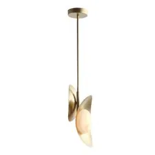 ST LUCE SL6229.203.02 Светильник подвесной Золотистый/Алебастр LED 2*7W 3000K