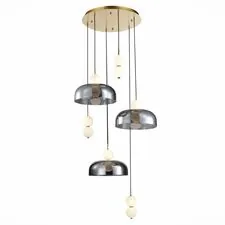 ST LUCE SL6112.203.42 Светильник подвесной Золотистый/Молочно-Белый,Прозрачно-Дымчатый LED 1*42W