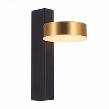 ST LUCE SL6000.301.01 Светильник настенный Черный/Латунь LED 1*7W 3000K